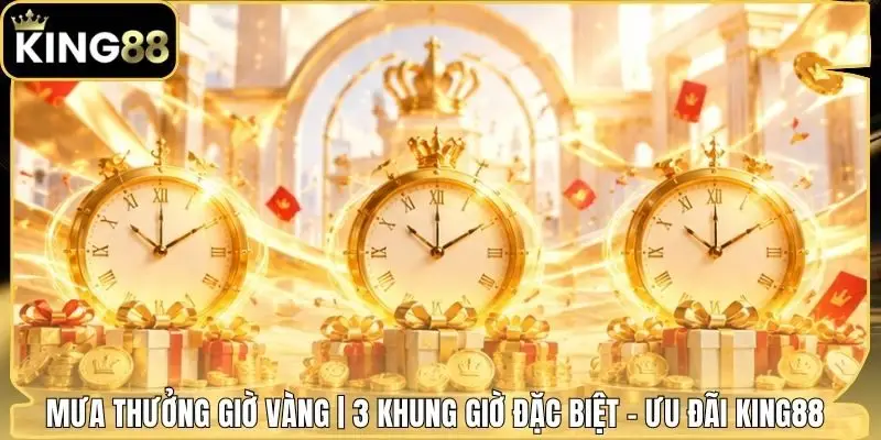 Mưa Thưởng Giờ Vàng | 3 Khung Giờ Đặc Biệt - Ưu Đãi King88